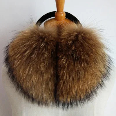 NEW Arrivals Oversized Really Big Natural Raccoon Fur Earmuffs Real Fur Earmuffs Lovely Personality Plush Fur Ear Cover Winter Warm Outdoor Snow Clothing Accessories Supplies Female Girls Luxury Fashion Clothing Products