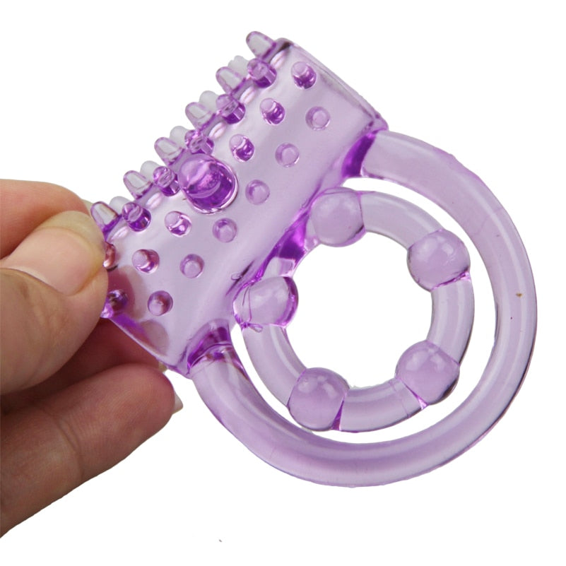 Lasting Vibrators Rings Double CockRing Delay Premature Ejaculation Penis Ball Loop 2Locked Sex Toys Product for Men