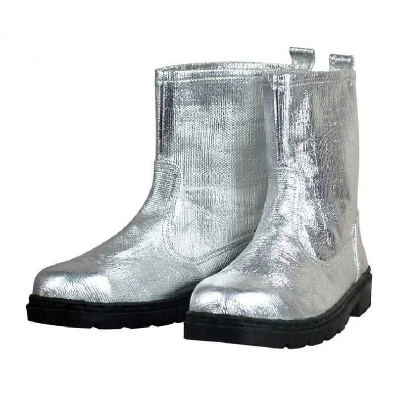 NEW 1000 Degree 39-44 Optional Size Heat Fire-Resistant Composite Aluminum Foil Insulating Fire Fighting Safety Boots Heat Proof Shoes High Temperature Work Thermal Radiation Protect