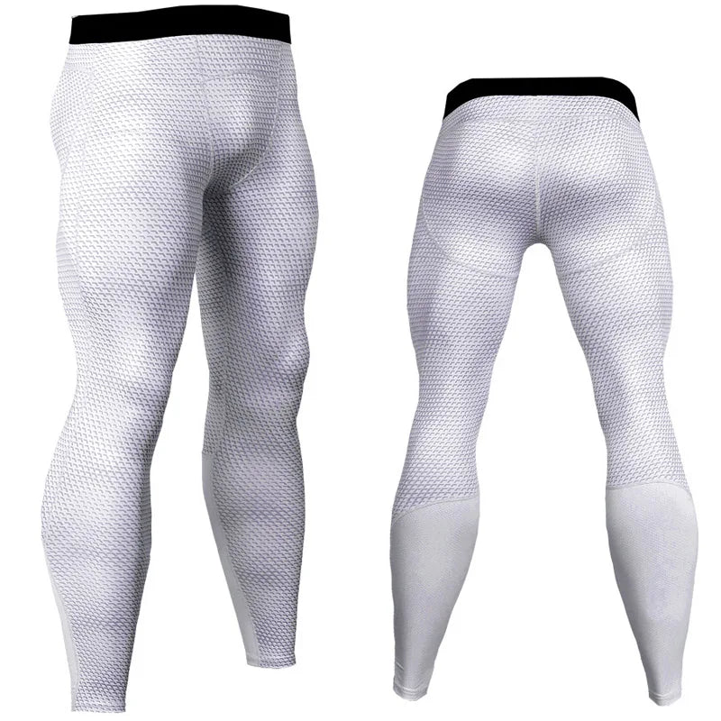 NEW 2PCS Set 5 Colors MMA 3D Thermal Underwear Men Compression Thermal Long Sleeve T Shirt Men Fitness Bodybuilding Skin Tight Leggings Outdoor Gym Cycling Sports Clothing Supplies