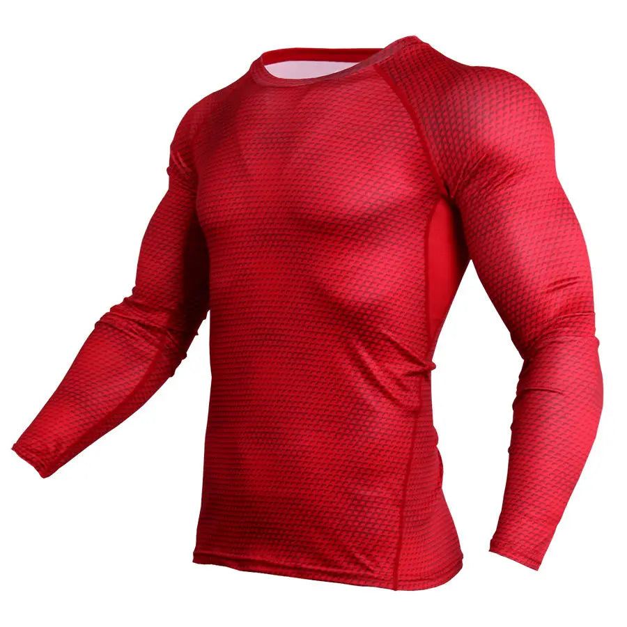 NEW 2PCS Set 5 Colors MMA 3D Thermal Underwear Men Compression Thermal Long Sleeve T Shirt Men Fitness Bodybuilding Skin Tight Leggings Outdoor Gym Cycling Sports Clothing Supplies