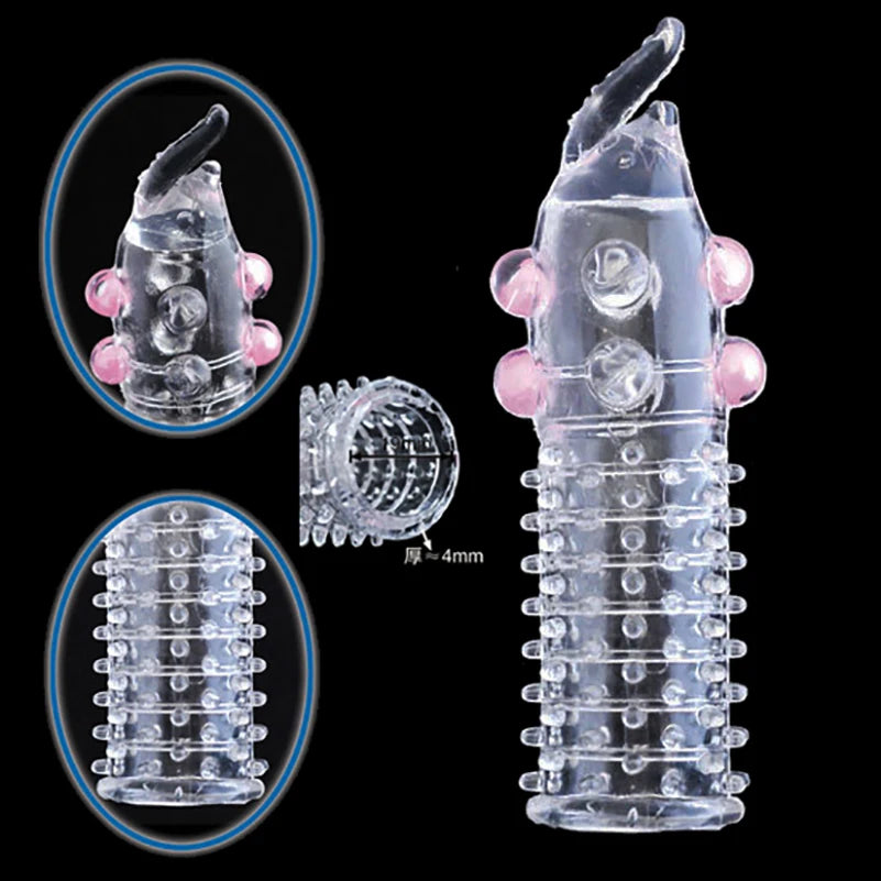 Adult funny Penis enlargement,delayed extender condom,Reusable penis sleeve,bold vibrator sleeve,sex toys for man,Sex Adult products