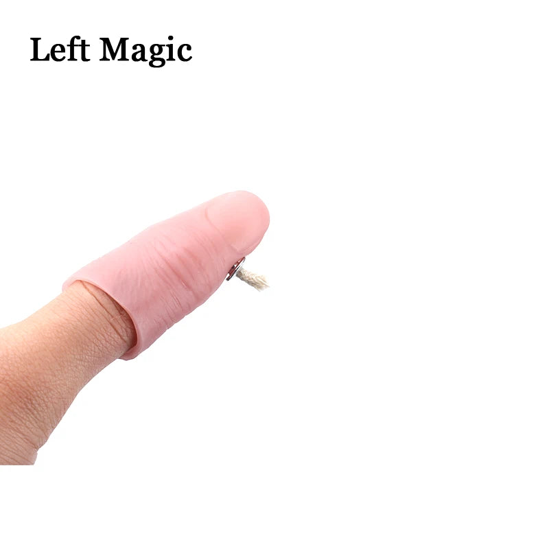 NEW Flaming Thumb Tip Fire Adults Magic Tricks Candle Lite Flame Moving Street Magic Props Tool Illusion Mentalism Accessories Halloween Holidays Toys Supplies
