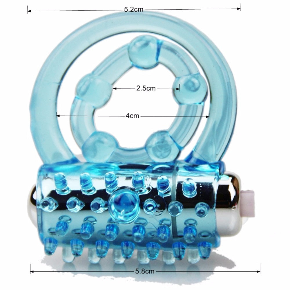Lasting Vibrators Rings Double CockRing Delay Premature Ejaculation Penis Ball Loop 2Locked Sex Toys Product for Men