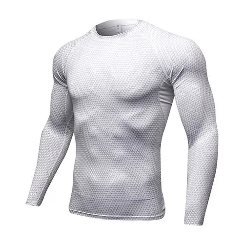 NEW S-2XL 5 Colors Top Quality Long Sleeve Fitness Tights Sport Shirt Men , Quickly Dry Soccer Jersey Running Cycling T-Shirts Gym Clothing Crossfit Top Men Rashgard