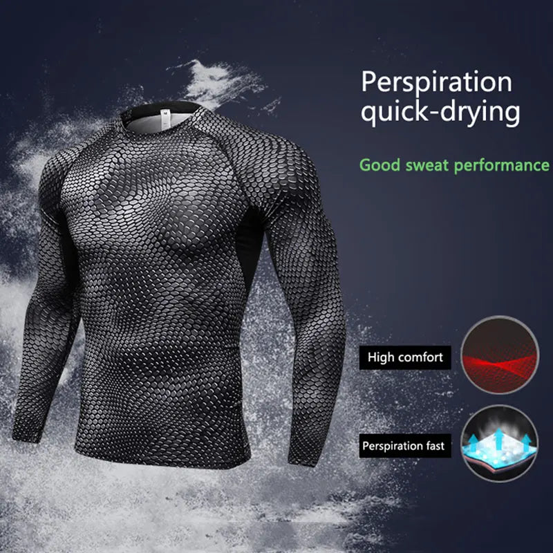 NEW S-2XL 5 Colors Top Quality Long Sleeve Fitness Tights Sport Shirt Men , Quickly Dry Soccer Jersey Running Cycling T-Shirts Gym Clothing Crossfit Top Men Rashgard