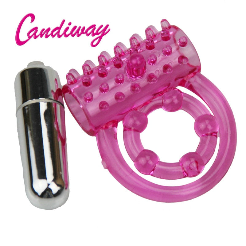 Lasting Vibrators Rings Double CockRing Delay Premature Ejaculation Penis Ball Loop 2Locked Sex Toys Product for Men