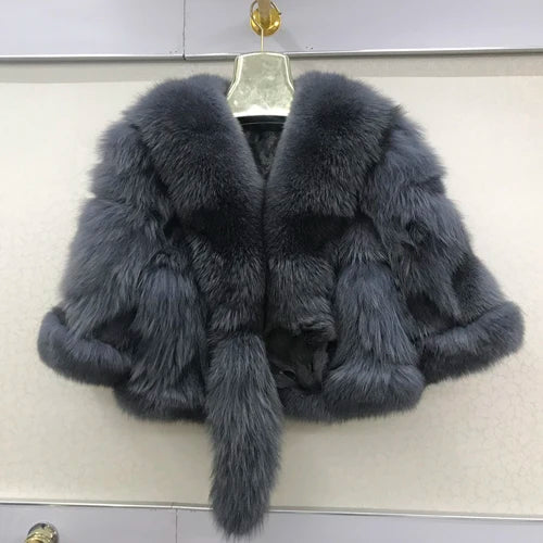 New Arrival S-2XL 12 Colors Women Real 100% Natural Fox Fur Coats Autumn Winter Fox Fur Short Style Jacket Warm Real Fox Fur Overcoats