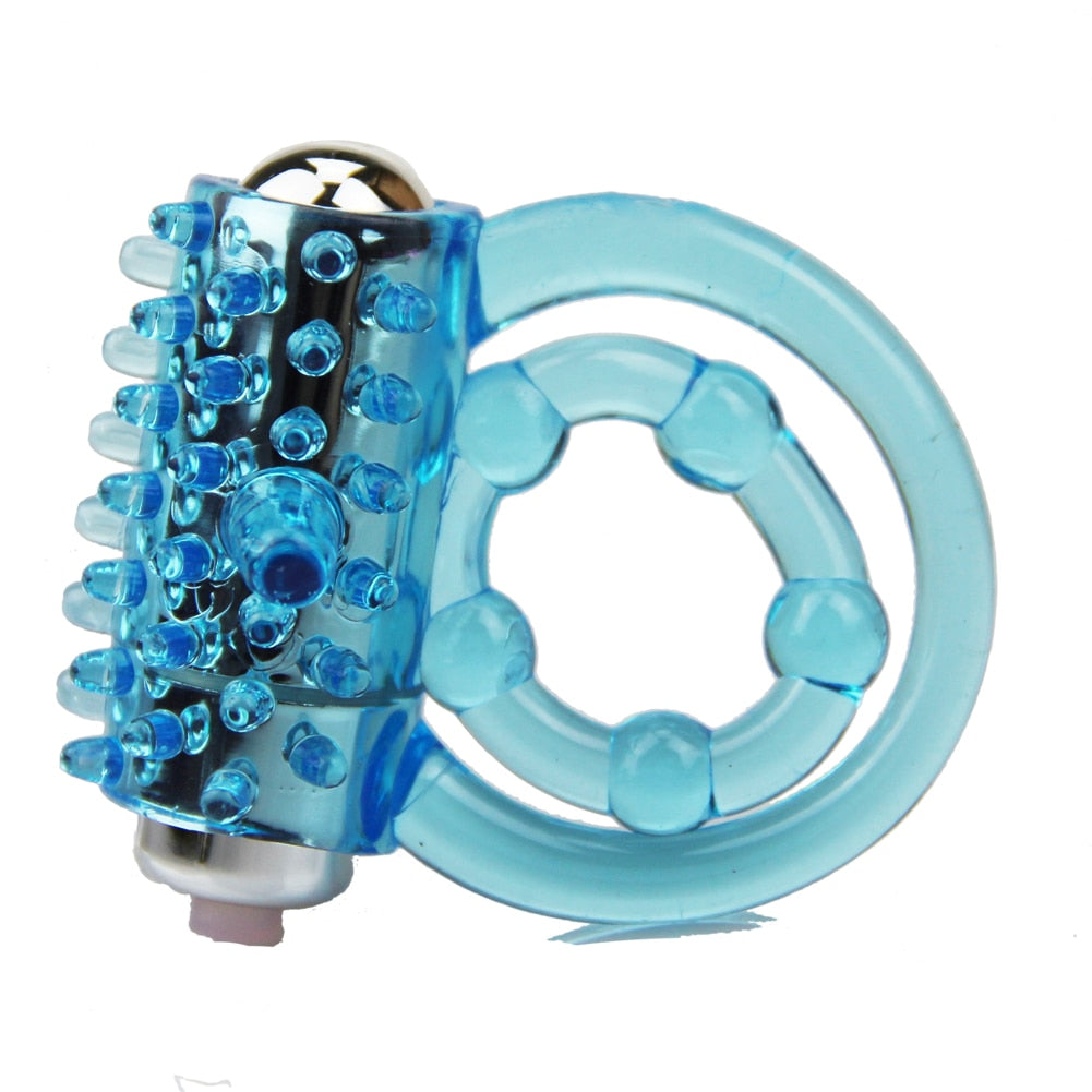 Lasting Vibrators Rings Double CockRing Delay Premature Ejaculation Penis Ball Loop 2Locked Sex Toys Product for Men
