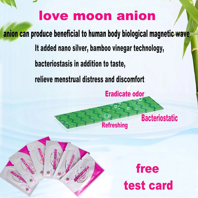 19pack /lot Anion Love Moon Jewelry Sets Winalite Lovemoon Anion Sanitary Pads Female Hygiene Sanitary Napkin Panty Liner