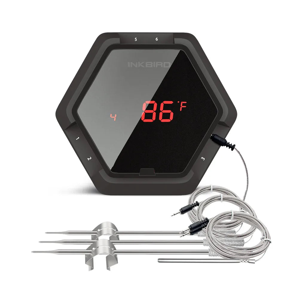 NEW Arrivals IBT 2X 4XS 6XS 3 Types Food Cooking Bluetooth Wireless BBQ Thermometer Probes & Timer For Oven Meat Grill Free App Control Outdoor Barbeque Picnic Camping