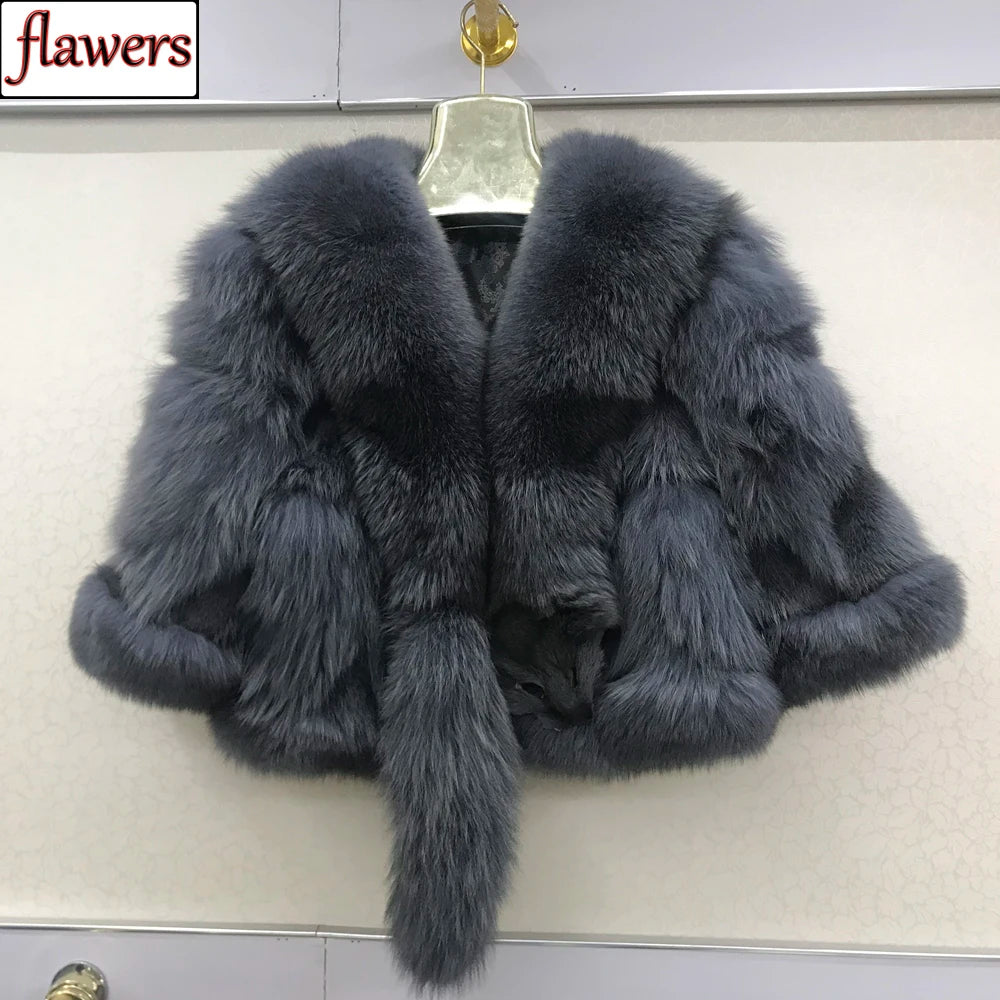 New Arrival S-2XL 12 Colors Women Real 100% Natural Fox Fur Coats Autumn Winter Fox Fur Short Style Jacket Warm Real Fox Fur Overcoats