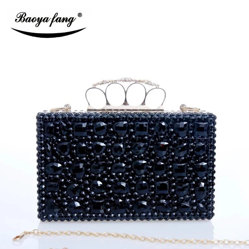 Luxury Black Crystal Wedding Shoes Set with Matching Bags Woman Fashion Diamonds Shoes 8CM-11CM-14CM High Heels Platform Plus Size Ladies Luxury Fashion Apparel Accessories Clothing Supplies