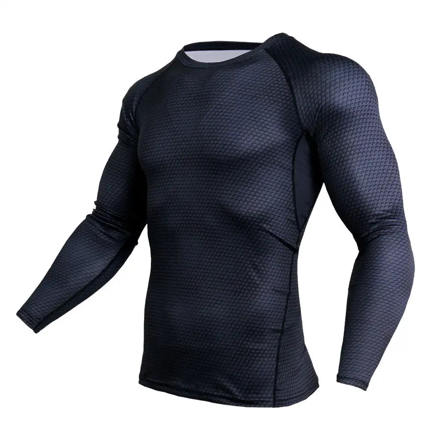 NEW 2PCS Set 5 Colors MMA 3D Thermal Underwear Men Compression Thermal Long Sleeve T Shirt Men Fitness Bodybuilding Skin Tight Leggings Outdoor Gym Cycling Sports Clothing Supplies