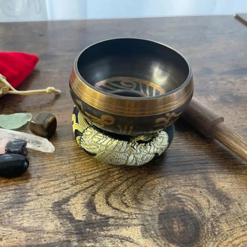 NEW Arrivals Nepal Handmade Bowl Tibet Buddha Sound Bowl Yoga Meditation Chanting Bowl Chime Brass Tibetan Singing Bowl For Music Therapy Relaxation Accessories Health Care Supplies