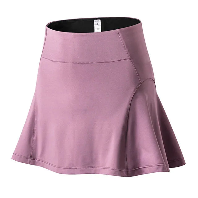 NEW Arrivals S-2XL UK Plus Size Anti Glare Stretch Shorts Liner Sport Tennis Skirt Quick Dry Loose Women Running Skirts Summer Badminton Skirt with Pocket Women Sports Apparel Clothes