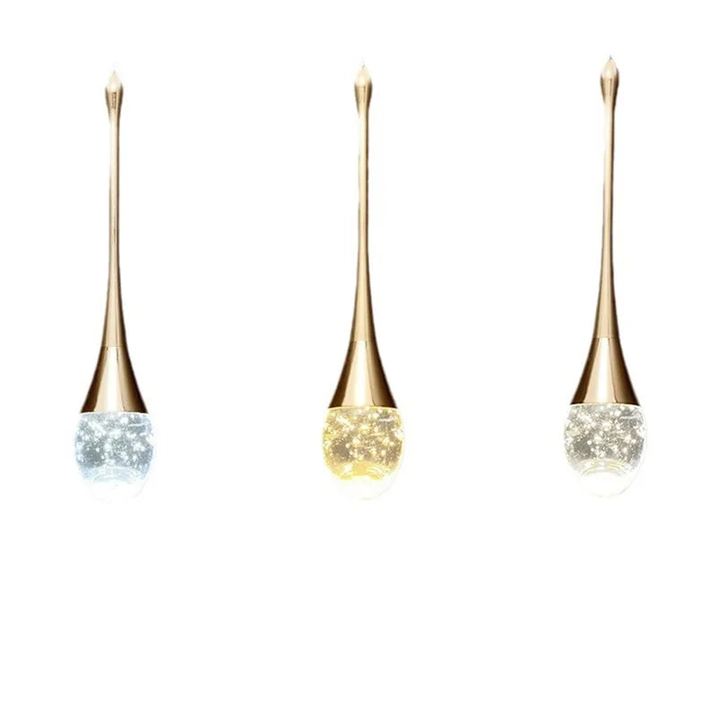 Home Indoor Bedroom Bedside Small Pendant Light Luxury K9 Crystal Hanging Lamp TV Background Wall Bar Counter Single Head Crystal Chandelier Home Lighting Supplies