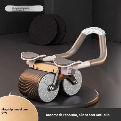 NEW Arrivals for Home Gym Household Fitness Equipment Automatically Rebounding Abdominal Wheel Elbow Support Roller Abdominal Wheel Counting Timer Women Men Workout Accessories Sport Supplies
