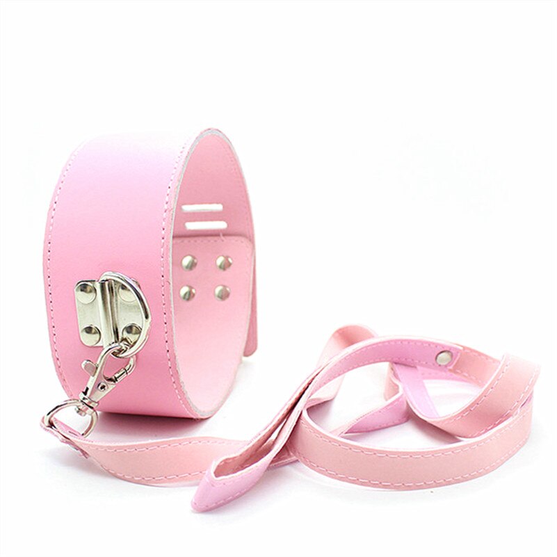 Candiway Pink Series Premium Leather BDSM Bondage Restraint Tool Adult Bedroom Sex Products For Couple