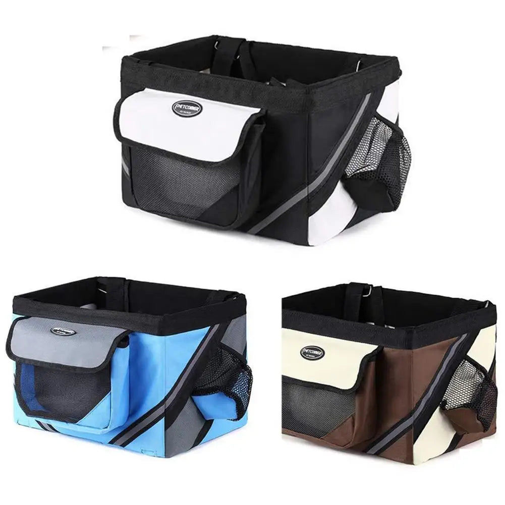 Outdoor Pet Bags Bicycle Dogs Baskets Puppy Cat Car Bike Handlebar Front Basket Small Cat Dog Carrier For Travel Shopping