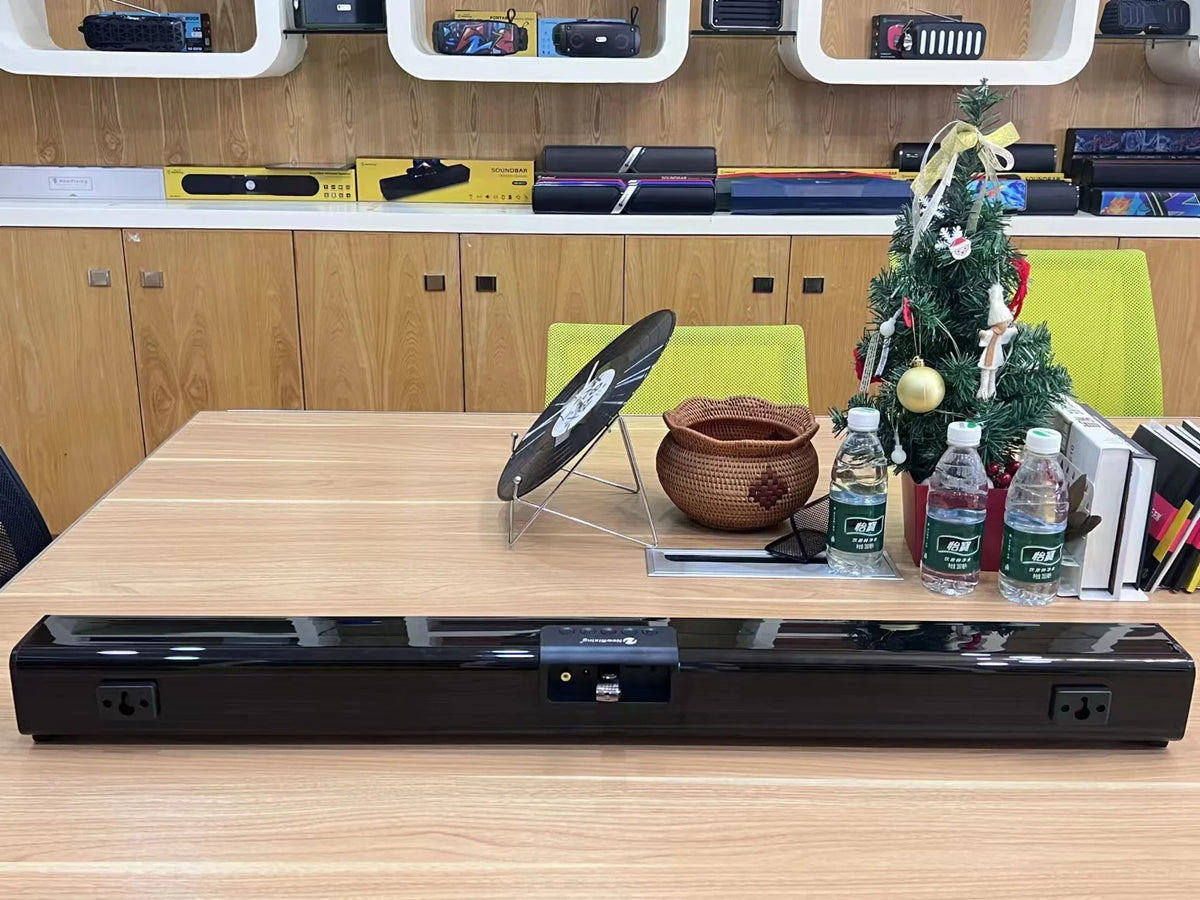 Home Theater Karaoke Sound System NR7019C 50W Desktop Long Sound Bar TV Echo Wall Karaoke BT Bluetooth Speaker Studio with APP Remote Control Built-In MIC 3D Surrounding Sound HI-FI Home Party Sound System