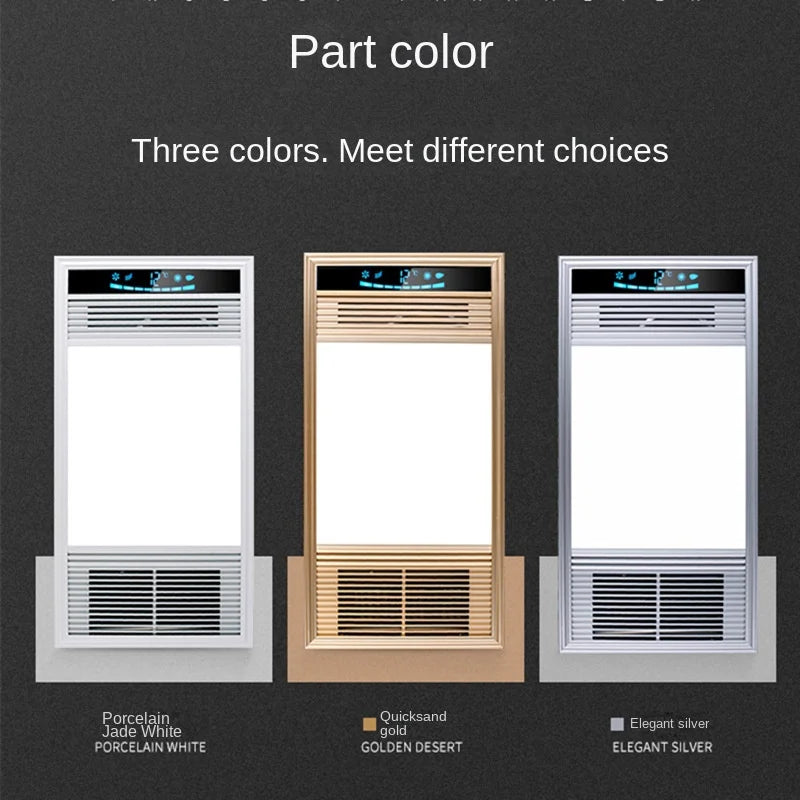 5 IN 1 Wireless/ Touch Screen/ Remote Control 3 Types Yuba Integrated Ceiling Air Heating Yuba Bathroom Exhaust Fan Lighting Ventilator Integrated Air Purifier For Living Room Bathroom Air Exhaust Heater