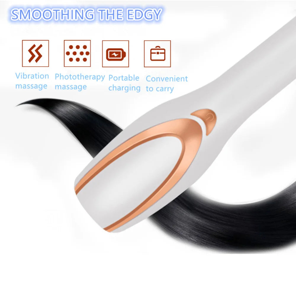NEW Arrivals Electric Vibration Massage Comb Blue and Red Light Hair Growth Massage Hair Brush Anti Hair Loss Phototherapy Electric Combs Hair Care Supplies