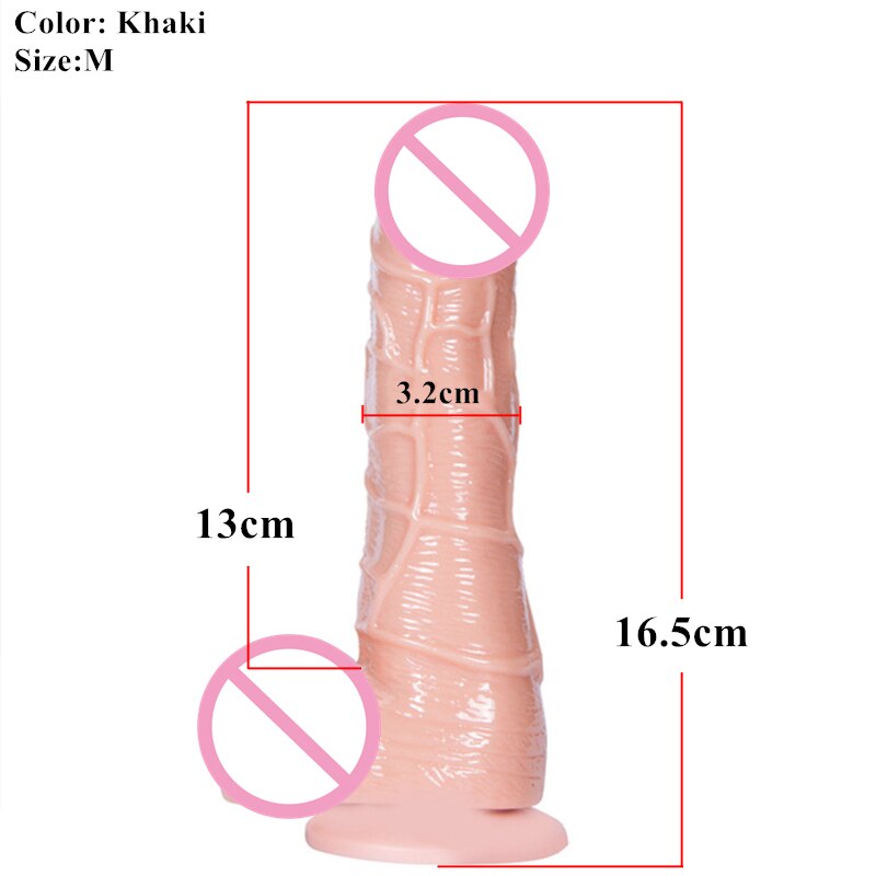 MwOiiOwM 19cm Whopper Black Realistic Dildos Sucker Dick for Women, Erotic Sex Toys Simulation Male Penis Adult Products