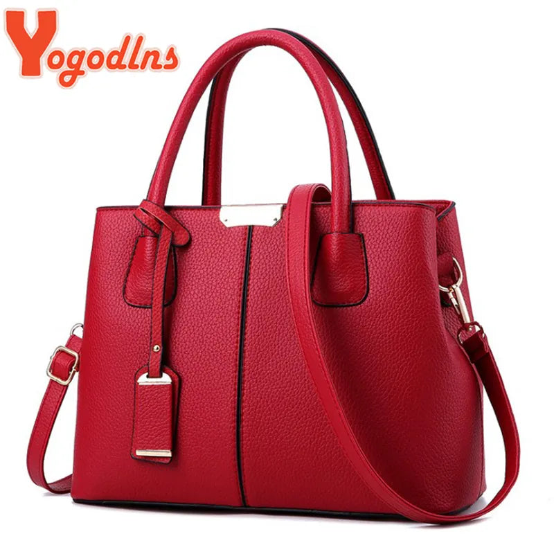 Yogodlns Famous Designer Brand Bags Women Leather Handbags New Luxury Ladies Hand Bags Purse Fashion Shoulder Bags