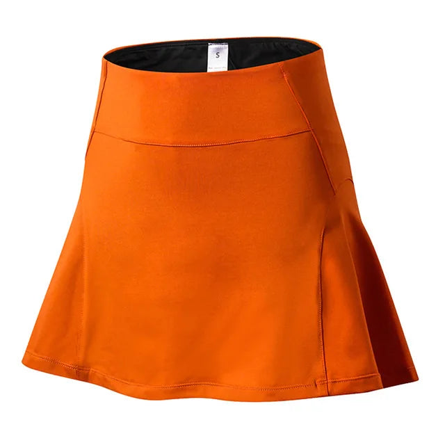 NEW Arrivals S-2XL UK Plus Size Anti Glare Stretch Shorts Liner Sport Tennis Skirt Quick Dry Loose Women Running Skirts Summer Badminton Skirt with Pocket Women Sports Apparel Clothes