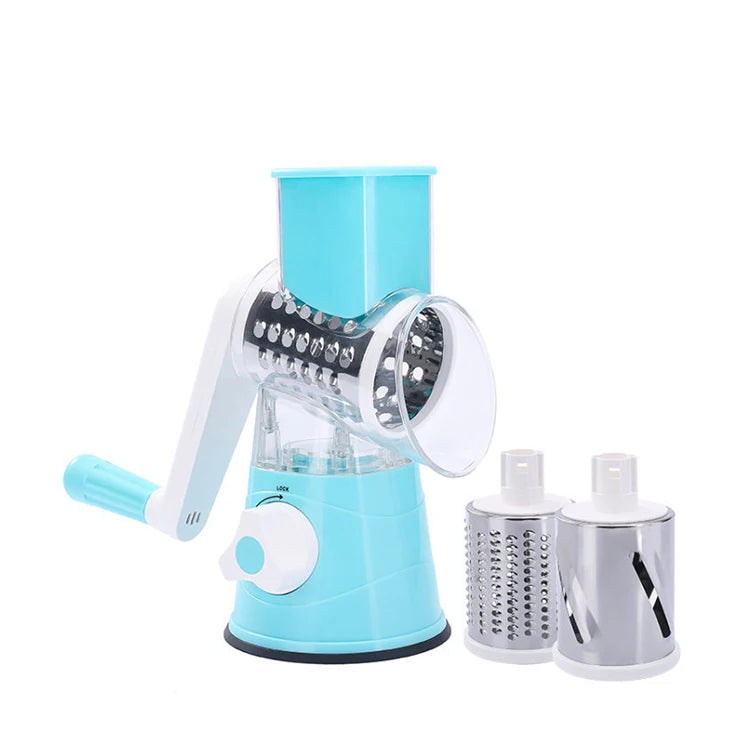 3 Colors Rotate Vegetable Cutter Salad Maker Portable Chopper Grater Vegetable Chopper Manual Steel Kitchen Slicer Food Chopper Vegetable Cutter Cooking Accessories Kitchenware Supplies