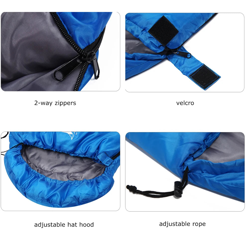 Ultralight Sleeping Bags for Adult Kids 1KG Portable 3 Season Hiking Camping Backpacking Sleeping Bag with Sack