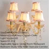 Villa Home Luxury European 3/5 Lights Champagne Crystal Candle Wall Lamp for Bedroom Corridor Villa Hotel Staircase Decor Lighting