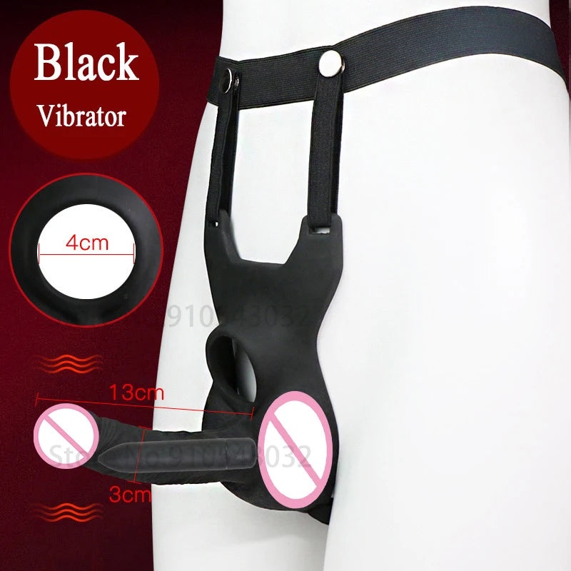 Strap On Penis Pants for Men Strap-on Dildo Vibrator for Lesbians Double Dildos Realistic Vibrating Egg Sex Toys for Couples Gay