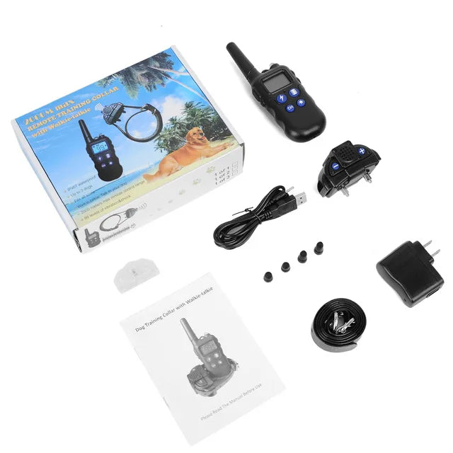 NEW Arrivals 2Km 1-2-3PCS Set Dog Training Collar With Walkie-Talkie Rechargeable Dog Shock Vibration Beep Waterproof Training Collars for Large Small Dog Pets Supplies