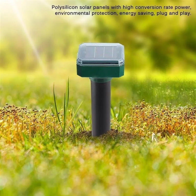 10 Pack Outdoor Solar Ultrasonic Vibration Pest Repeller Snake Repeller for Lawn Garden Courtyard Farm