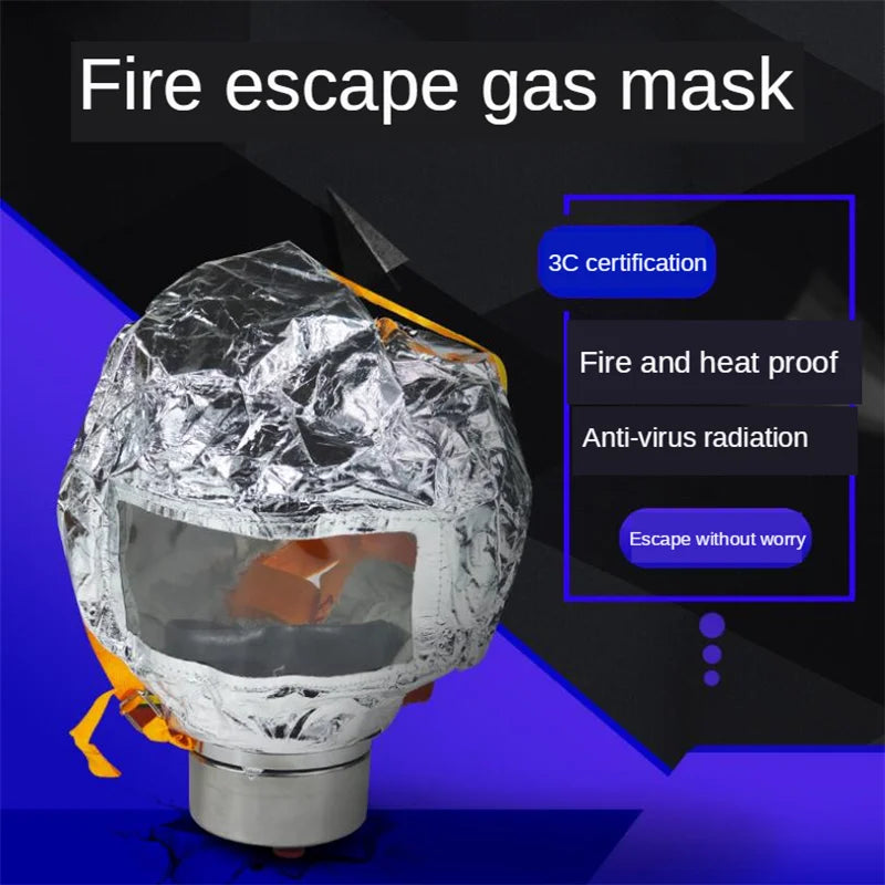 BRAND NEW High Quality Fire Escape Hood Forced CCC Certification 500* Degree Anti-Smoking Fire Dust Carbon Respirator Safety Emergency Escape Gas Mask PM016
