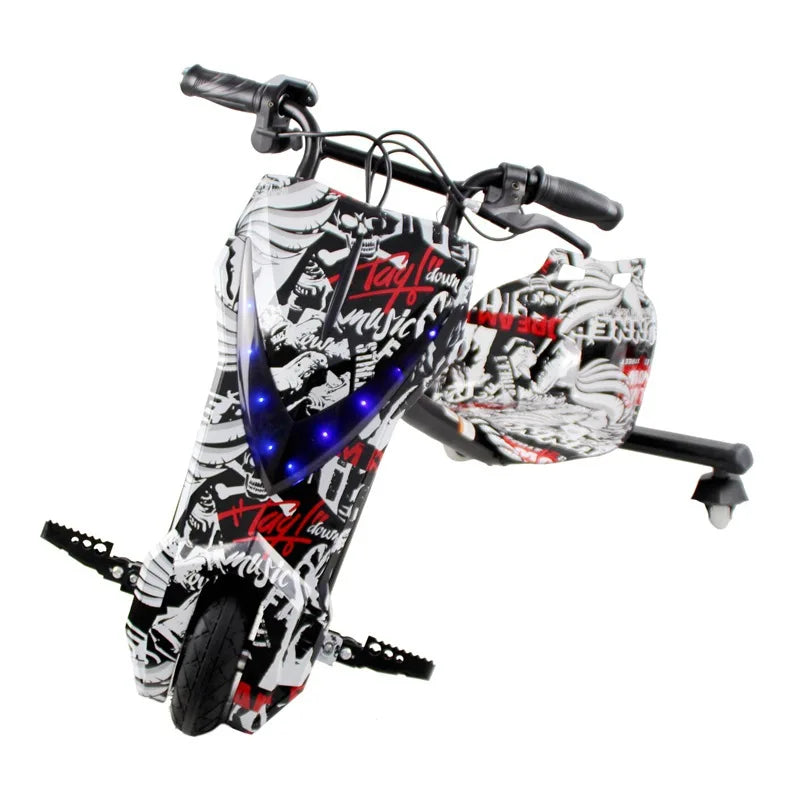 HOT SALE (Few Units Left) NEW 8 Colors Children's Kids Electric Scooter Foldable Height Adjustable Double Brake Drift Kart Light Remote Control Aluminum Alloy 15km/h