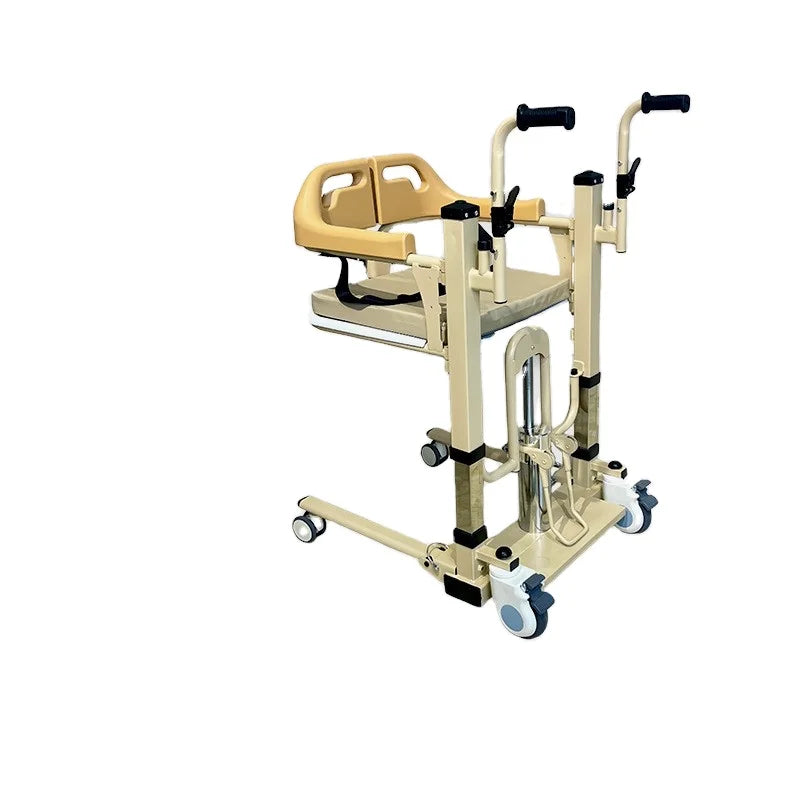 Class I Hydraulic Lightweight Foldable Lifting Wheelchair Toilet Lifter Paralysis Elderly Care No-Pick-Up Rehabilitation System Professional Medical Instruments Health Care Supplies