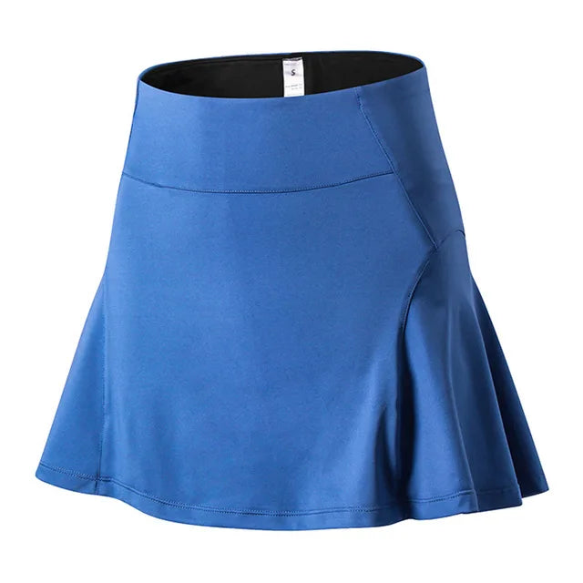 NEW Arrivals S-2XL UK Plus Size Anti Glare Stretch Shorts Liner Sport Tennis Skirt Quick Dry Loose Women Running Skirts Summer Badminton Skirt with Pocket Women Sports Apparel Clothes