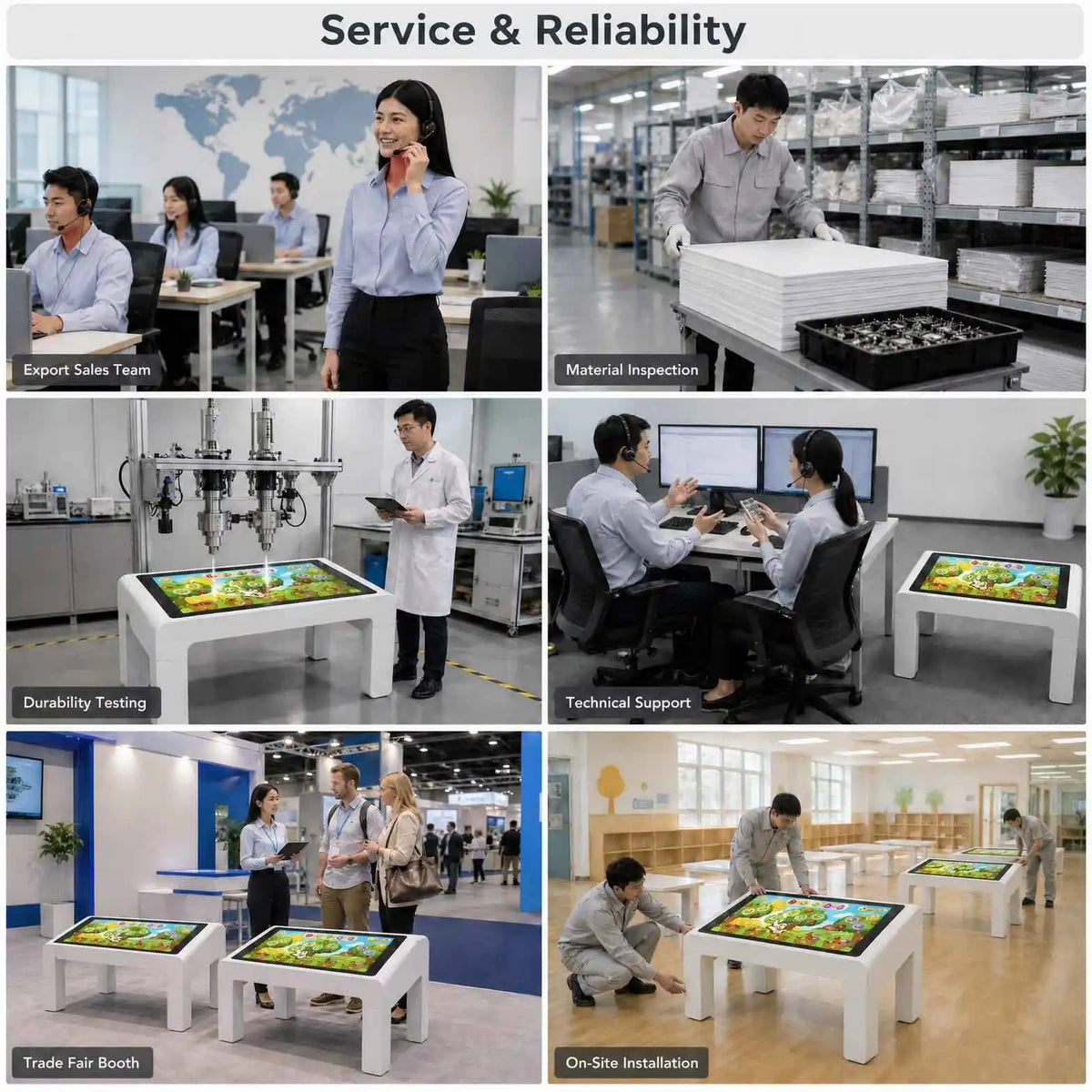 55* Inch Android Waterproof LED Tube Kids Interactive Touch Screen Game Table Home School Educational Learning Table Screen