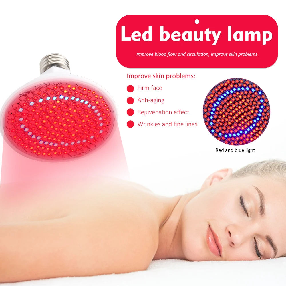 Beauty Red Light Therapy Machine 660nm 850nm Infared Led Photon Skin Rejuvenation Face Lamp Anti Aging Tightening Anti-Wrinkle