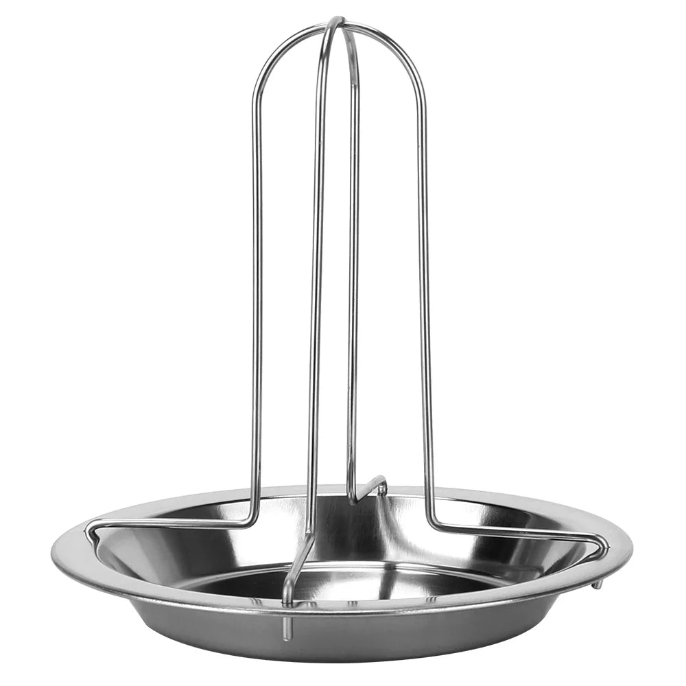 NEW Arrivals Stainless Steel Roasting Grill Stand Chicken Roaster Rack Kitchen Outdoor BBQ Tools Carbon Steel Non-stick Grilled Chicken Plate Cooking Home Outdoor Accessories Supplies