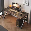 NEW Home Carbon Fiber Textured Gaming Office Desk Minimalist Bedroom Study Writing Table 140cm Office Computer Storage Organizer Home Use