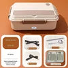 Outdoor Travel Camping Beach Office Students Electric Heating Lunch Dinner Box 304 Stainless Steel Inner Liner - Constant Temperature Lunch Box for Portable Food Heating Storage