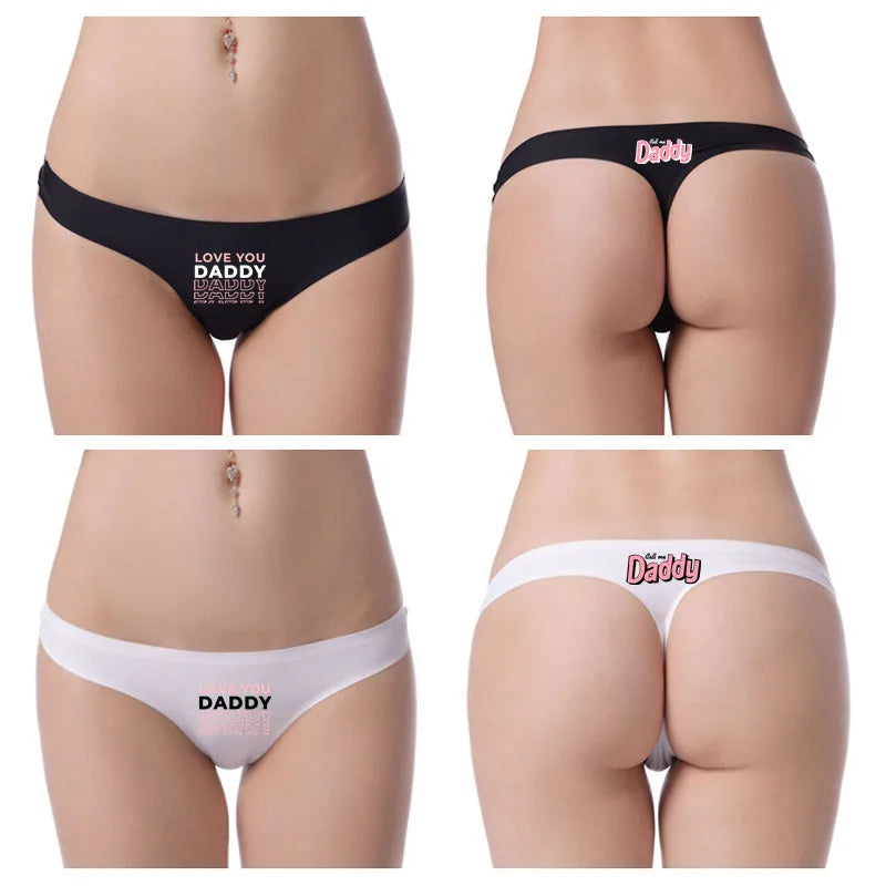 NEW Arrivals *SPANK Me Daddy* Sexy Underwear for Women Lady Girl Panties Yes Daddy Underpants Female T-Back G-String Thongs for Female
