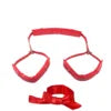 Black/Red Color Set BDSM Bondage Restraints Sex BDSM Kit Adult Sex Eye Mask Thigh Restraint Sling Legs Binding Puttee Leather Suit Sex Toys Accessories Adults Sex Games Supplies