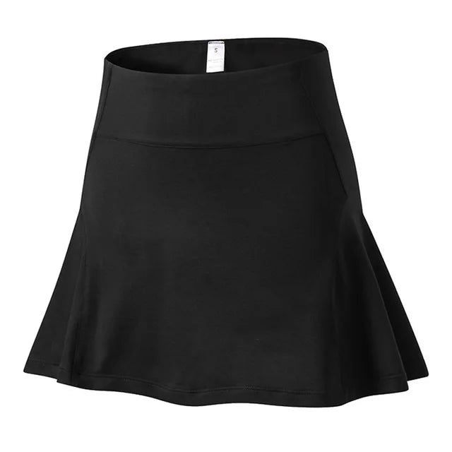 NEW Arrivals S-2XL UK Plus Size Anti Glare Stretch Shorts Liner Sport Tennis Skirt Quick Dry Loose Women Running Skirts Summer Badminton Skirt with Pocket Women Sports Apparel Clothes