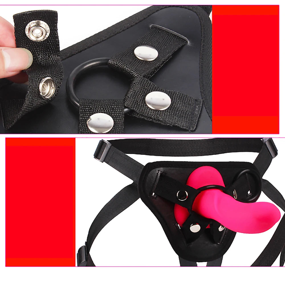 Adult 10 Speed Vibrating Strap On Dildo Vibrator Panties Women's Lesbian Sex Bondage Dildo Belt Penis Artificial Sex Toys For Womans