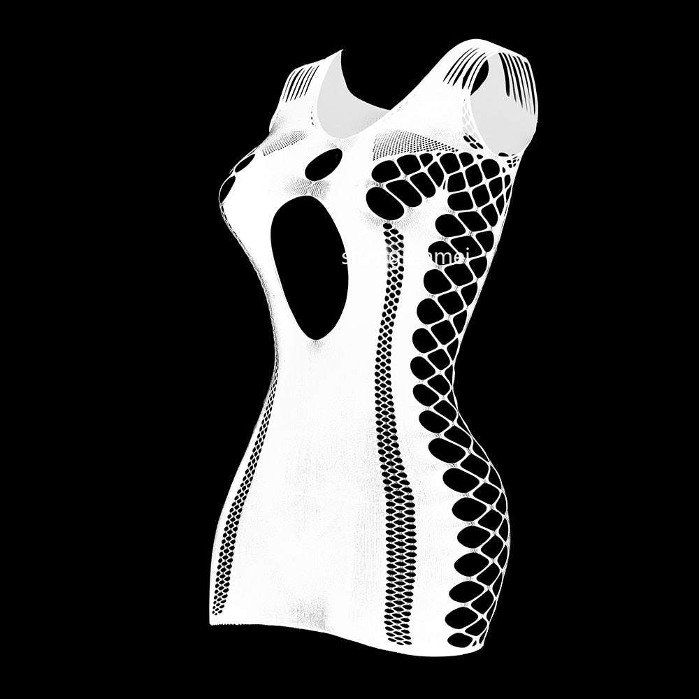 Sissy Nightwear Men's Hot Sexy Lingerie Side Cutout Chemises Fishnet Boy Gay Male Underwear Gentleman Sleepwear 6Color Choose